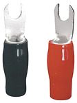 SCOSCHE P4BSI4 Iced Platinum Series Barrier Spade Terminal (4-Pk)