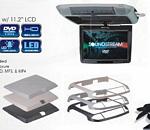 SoundStream VCM-11DXX  Ceiling Mount 11.2 800 x 480 LCD / DVD Player Combo with SD / USB 3 Color Skins