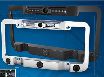 SoundStream VLP-2CSC License Plate Frame W/ Color Camera, Object Sensor, & 8 IR LEDs Chrome