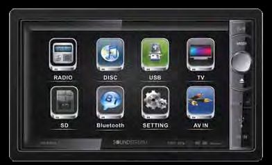 SoundStream VR-650B 2 DIN 6.5 Inch Motorized Touch Screen LCD/DVD AV Receiver with USB/SD and Bluetooth