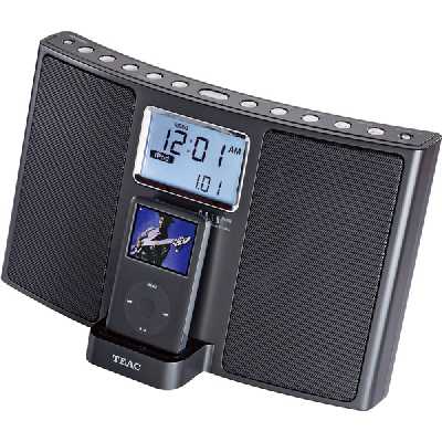 Teac SR-LX5IB Black Vertical Hi-Fi Table Radio With AM/FM Radio And iPod Dock 
