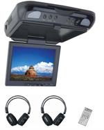 Myron Davis AMSA104GY 10.4 LCD / DVD Ceiling Mount Flip Down with Aux Input and Headphones Gray