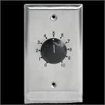 Atlas IED AT10 Attenuator 10 Watt Single Gang Stainless Steel 70.7V Commercial