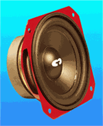 CDT Audio CL-4 R Classic 4 Midrange Speaker 4 Ohm 50 RMS RED FRAME