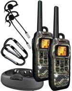 UNIDEN GMR5099-2CKHS 2-Way Submersible / Floating 50 Mile Range FRS/GMRS Radios With 2 VOX Headsets And 2 Carabiners