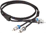 SCOSCHE HeXaD3 2 Channel Twisted Pair HeXaD Braid RCA Interconnect Cable (3 ft)