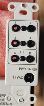 Elan IRD4Z Single Gang 4 Zone IR Connecting Block