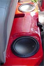 Bassforms BF212RAM 2002 - 2012 Dodge Ram Quad Cab Dual 12 Square / Round Cutout Sealed Custom Fiberglass Subwoofer Box