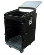 Mr DJ CASE-5000BK Portable Chest Style Mixer / CD Case with Rolling Casters Black Trim