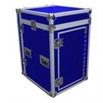 Mr DJ CASE-5000 Blue Portable Chest Style Mixer / CD Flight Case with Rolling Casters