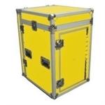 Mr DJ CASE-5000 Yellow Portable Chest Style Mixer / CD Flight Case with Rolling Casters