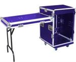 MR DJ CASE-6000 Blue Portable Rack & Coffin Workstation Case 1 Sided