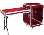 MR DJ CASE-6000 Red Portable Rack & Coffin Workstation Case 1 Sided