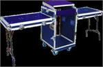 MR DJ CASE-7000 Blue Portable Rack & Coffin Workstation Case 2 Sided
