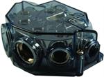 Orion Wired DB20202428 2 x 0 G - 2 x 4 G - 2 x 8 Gauge In / Out Nickel Plated Power / Ground Distribution Block