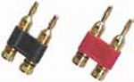 XScorpion SSB Dual Screw On Gold Plated Banana Plugs Black