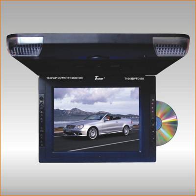TView T1048DVFD-BK 10.4 Inch FLIP DOWN MONITOR WITH BUILT-IN DVD PLAYER BLACK
