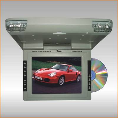TView T1048DVFD-TN 10.4 Inch FLIP DOWN MONITOR WITH BUILT-IN DVD PLAYER TAN