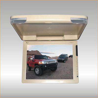 TView T1508IR-TN 15 Inch TFT FLIP DOWN TFT LCD MONITOR WITH BUILT-IN IR TRANSMITTER Tan