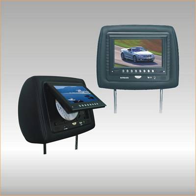TView T718DVPL-BK 7 Inch HEADREST MONITOR W/ DVD PLAYER BUILT IN, USB/SD/MMC/ MS Card Reader, BLACK PAIR