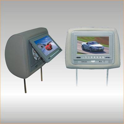 TView T718DVPL-GR 7 Inch HEADREST MONITOR W/ DVD PLAYER BUILT IN, USB/SD/MMC/ MS Card Reader, Grey PAIR