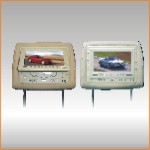 TView T718DVPL-TN 7 Inch HEADREST MONITOR W/ DVD PLAYER BUILT IN, USB/SD/MMC/ MS Card Reader, Tan PAIR