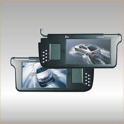TView T91SV-GR 9 Inch  TFT-LED SUN VISOR MONITOR WITH MAKE UP MIRROR DRIVER & PASSENGER SIDE Grey