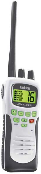 Uniden Atlantis ATLANTIS-250G Hand-Held VHF 2-Way Marine Radio - Gray