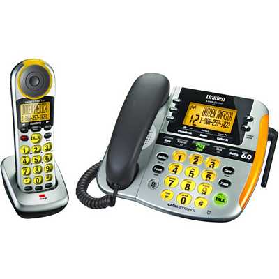 Uniden CEZAI2998 Expandable Corded/Cordless Phone With Big Button, Digital Answering System And Call Waiting/Caller ID
