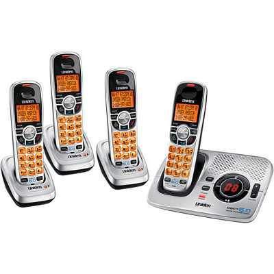 Uniden DECT1580-4 Dect 6.0 Expandable Cordless Telephone With Digital Answering System And Caller ID - 4 Handsets