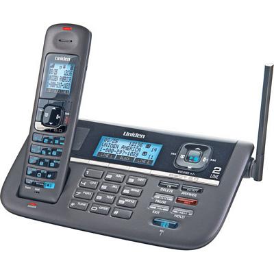 Uniden DECT4086 Dect 6.0 2-Line Expandable Cordless Telephone With Dual Key Pad, Digital Answering System And Caller ID - 1 Handset