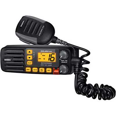 Uniden SOLARA-DSC BLACK Solara Compact Fixed Mount VHF 2-Way Marine Radio - Black