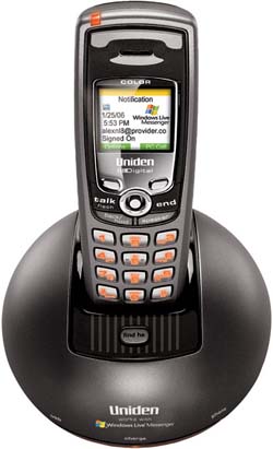 Uniden WIN-1200 Cordless Dual-Mode Internet Telephone With Windows Live Messenger
