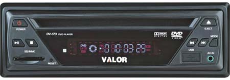 Valor DV-170 1 DIN DVD Multimedia Player With USB/SD/MMC