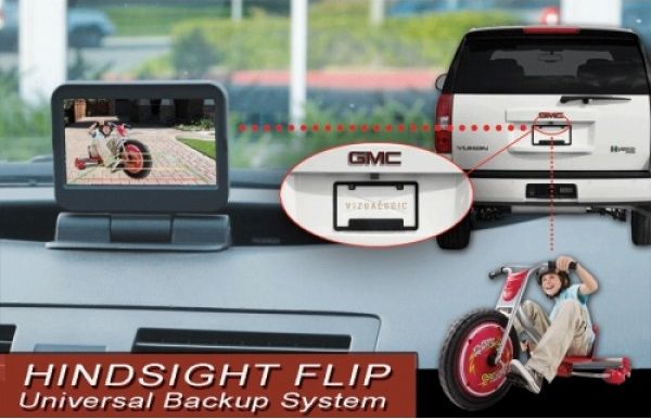 Vizualogic Hindsite Flip Backup System 4.25 Inch Motorized Monitor and Universal Mount Camera 90-6004