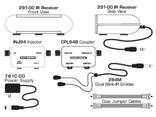 Xantech 17294RP IR OVER COAX DLP / CRT SHELF-TOP IR RECEIVER KIT