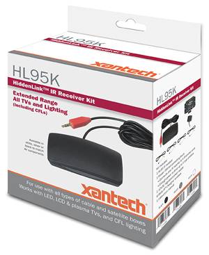 Xantech HL95BK Hidden Link Universal IR Receiver Kit ,BLACK