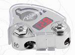 XScorpion DBT24RP 2 - 4G / 2 Ring Platinum Battery Terminal with Digital Volt Meter