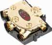 XScorpion DGDB10248G 1/0G Input - 1 - 2G / 2 - 4G / 2 - 8G Outputs Gold Distribution Block with Digital Volt Meter