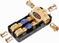 XScorpion DMANL3024G Digital Mini ANL Fused Distribution Block 3 - 1/0G Input to 2 - 4G Output Gold