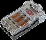 XScorpion DMANL3034P Digital Mini ANL Fused Distribution Block 3 - 1/0G Input to 3 - 4G Output Platinum
