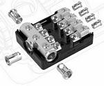XScorpion MANL3044P Mini ANL Fused Distribution Block 3 - 1/0G Input to 4 - 4G Output Platinum