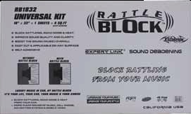 XScorpion RB9.1832 RATTLE BLOCK 18  32 x9 SHEETS Sound Damping Trunk Kit - 36 SQ Ft