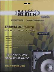 XScorpion RB2.1012 RATTLE BLOCK Sound Damping Speaker Kit 12 Inchx10 Inch x2 Sheets - 1.7 SQ Ft