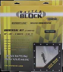 XScorpion RB2.1224 RATTLE BLOCK Universal Sound Damping Kit 12 Inchx24 Inch x2 - 4SQ Ft