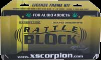 XScorpion RB412 RATTLE BLOCK Sound Damping License Plate Kit 4 Inchx10 Inch