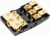 XScorpion SMADB3238G 1 - 2G / 2 - 4G Input to 3 - 8G Output Gold Low Profile Mini ANL Fused Distribution Block