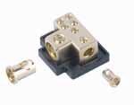 XScorpion TB048LG 1 - 1/0G / 1 - 4/8G / 4 - 8G on Left Gold Power Distribution T Block